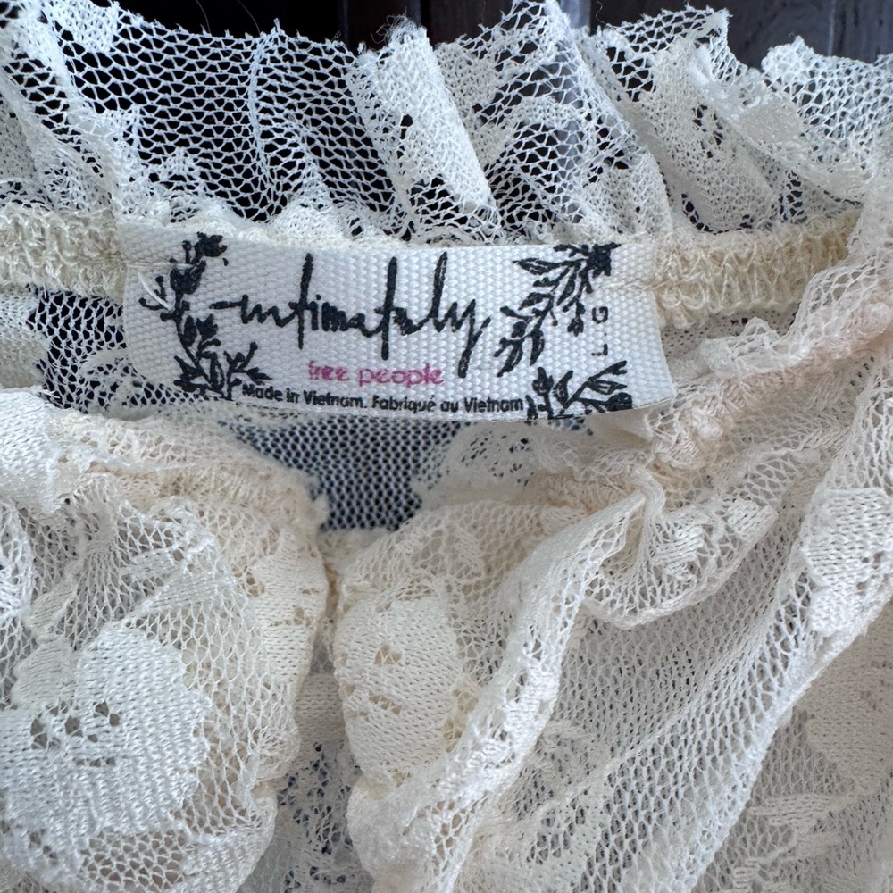 Free People Lace Bodysuit in Cream - Picture 2 of 16